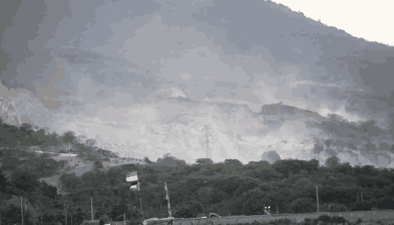 Polusi udara yang diperlihatkan di Sulawesi Tenggara. Gambar oleh BBC Indonesia.