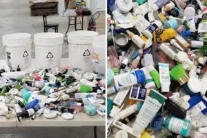 Tumpukan sampah beauty product Gambar : Jawapos.com